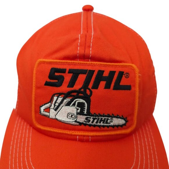 Stihl Chainsaw Logo Patch Mesh Snapback Cap Hat Trucker Baseball Foam Outdoor - Picture 7 of 14